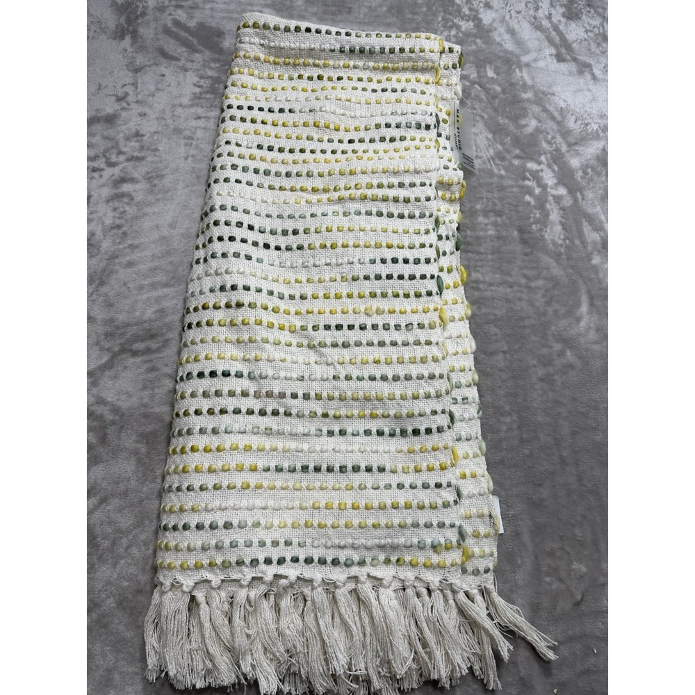 Max‎ Studio Home Decorative Throw Multicolor Textured Dotted 50" X 60"  NWT